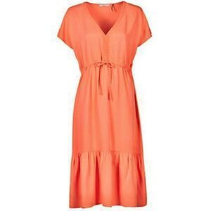 LPB LES PETITES BOMBES French orange romantic summer tiered midi ruffle dress L